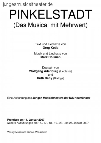 Pinkelstadt - Das Musical